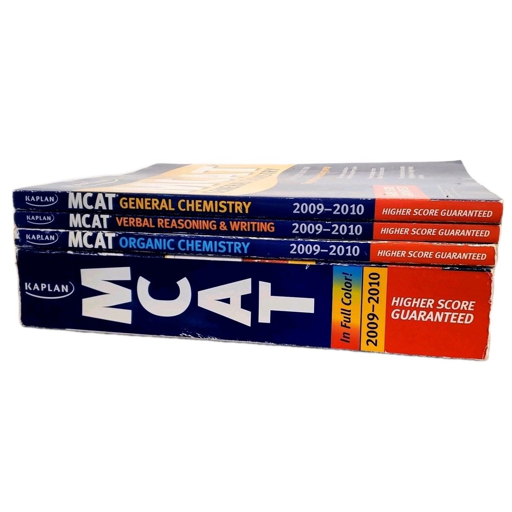 Kaplan MCAT‎ 4-book Subject Review 2009-2010 Test Prep. High Score Guarantee